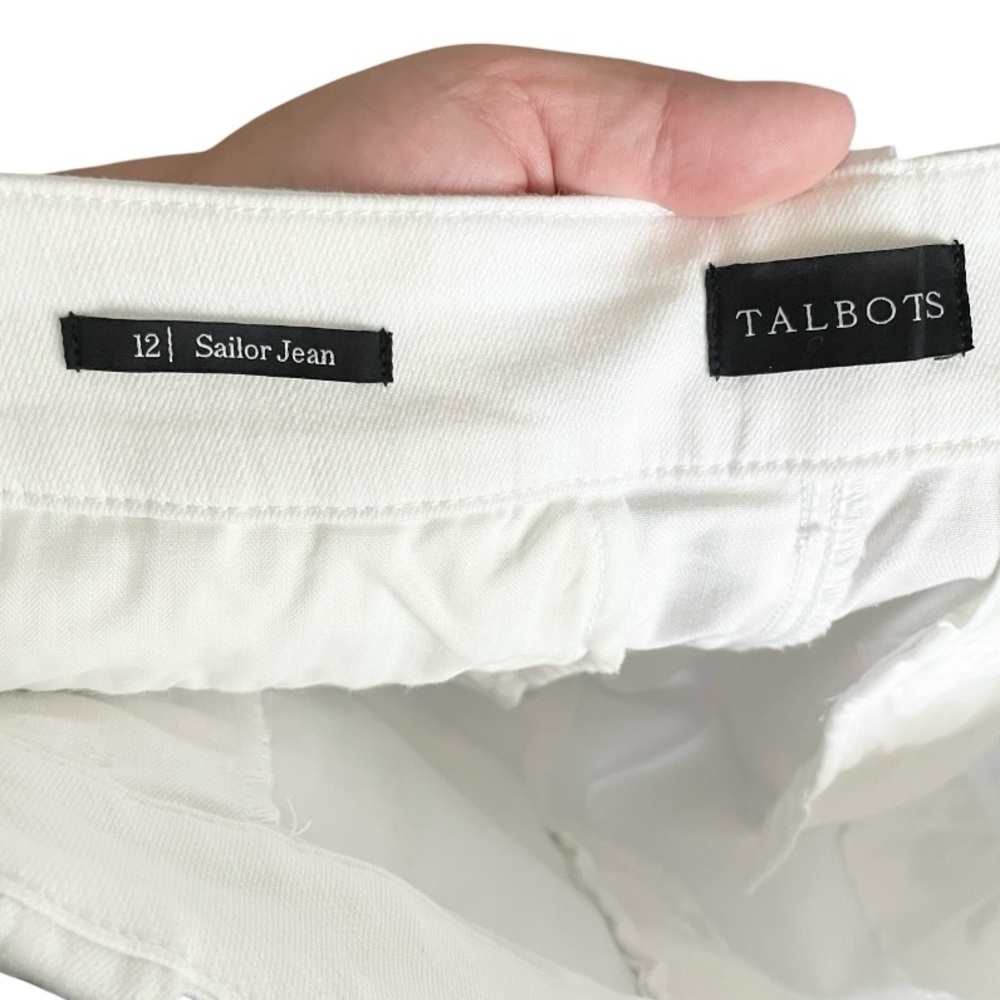 Talbots Sailor Jeans women’s size 12 white nautical contemporary denim coastal - Picture 7 of 9